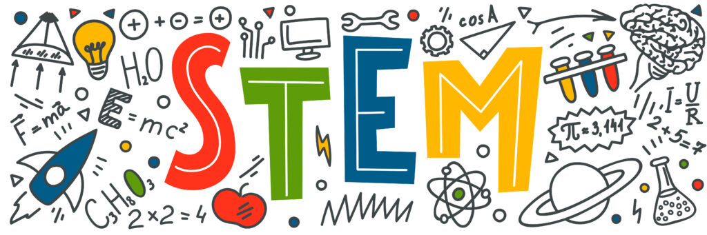stem. science, technology, engineering, mathematics doodles.